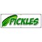 Signmission PICKLES BANNER SIGN sour fried dill kosher pickle barrel stand on a stick B-72 Pickles - alternate 1